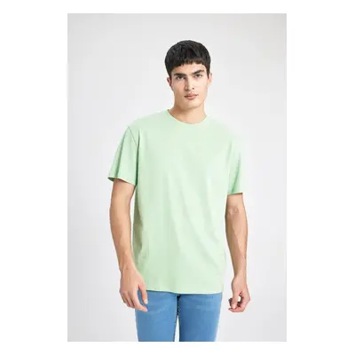 DEFACTO New Regular Fit Crew Neck Short Sleeve 100% Cotton Basic Plain T-Shirt