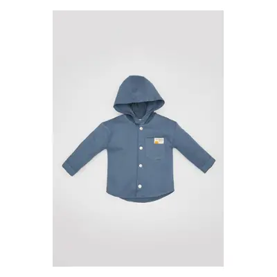 DEFACTO Baby Boy Gabardine Long Sleeve Hooded Shirt