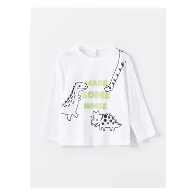 LC Waikiki Crew Neck Printed Long Sleeve Baby Boy T-Shirt