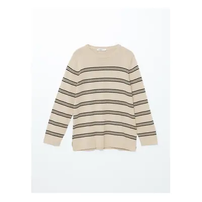 LC Waikiki Crew Neck Striped Women's Knitwear Sweater