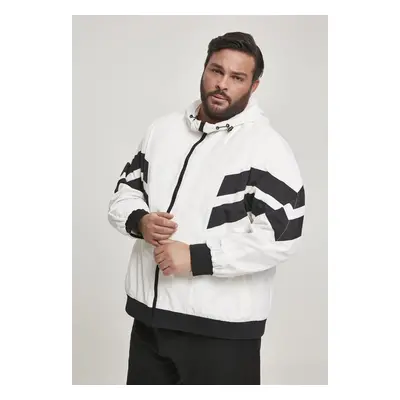 Crinkle Panel Track Jacket wht/blk