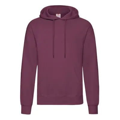 Burgundy men's sweatshirt Hooded Sweat Fruit of the Loom