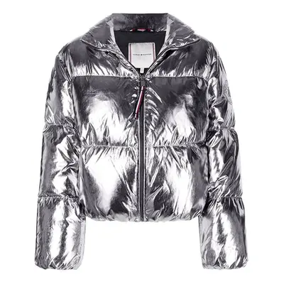 Tommy Hilfiger Jacket - GLOSS FOIL LOGO DOWN PUFFER JKT silver