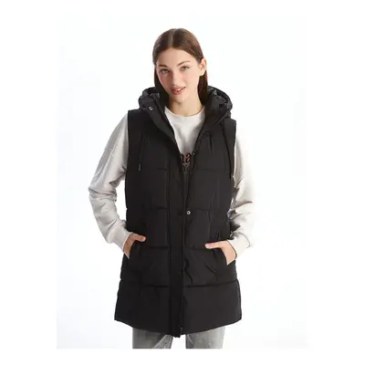 LC Waikiki Lcwk Women's Hooded Plain Puffer Vest