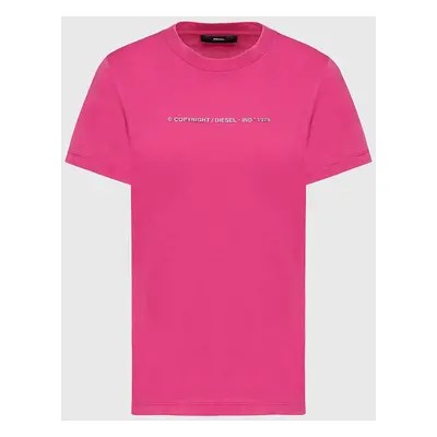 Diesel T-shirt - TSILYCOPY TSHIRT dark pink