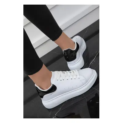 Soho White-Black Patent Leather Women's Sneaker