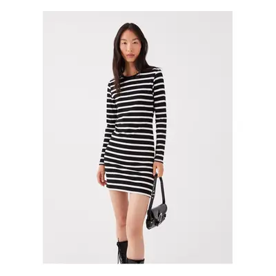 LC Waikiki Crew Neck Striped Long Sleeve Women's Dress