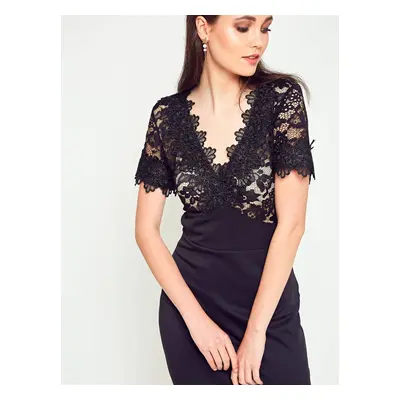 Dress with lace black