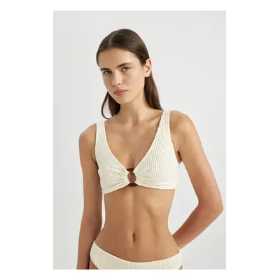 DEFACTO Fall in Love Regular Fit Crepe Bikini Top