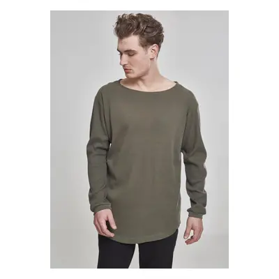 Long Shaped Waffle L/S Tee olive