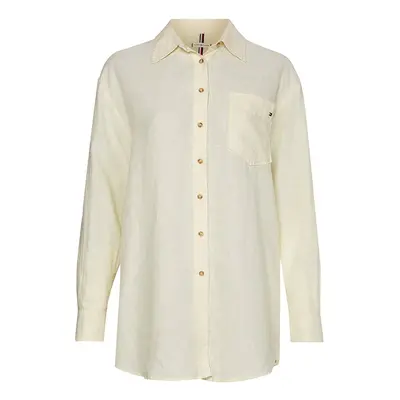 Tommy Hilfiger Shirt - LINEN N RELAXED LONG SHIRT LS yellow