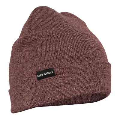 Basic Flap Beanie vínová melanž