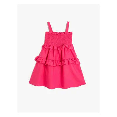 Koton Frilled Dress with Straps Gipe Detail