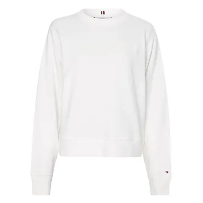 Tommy Hilfiger Sweatshirt - REG HIGH SHINE EMB C white