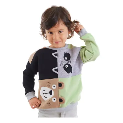 Denokids Raccoon And Bear Boy Colorful Sweatshirt