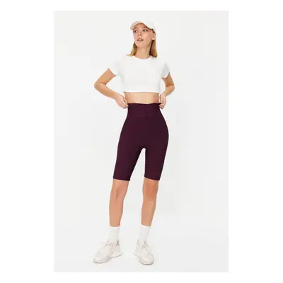 Trendyol Plum Gathering Knitted Sports Biker/Cycler/Short Tights