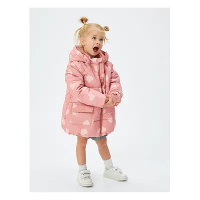 Koton Baby Girl Pink Patterned Coat