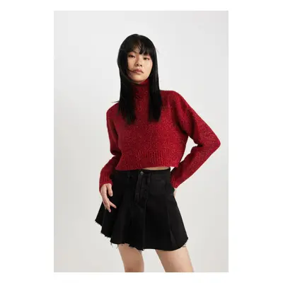 DEFACTO Cool Regular Fit Red Turtleneck Sweater