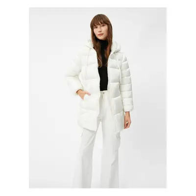 Koton 4wak00029ew Women's Coat Ecru