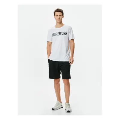 Koton Sports T-Shirt Slogan Printed Short Sleeve Crew Neck