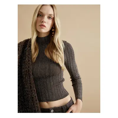 Koton X Şahika Ercümen - Glittery Half Turtleneck Knitwear Sweater