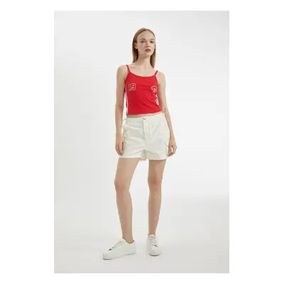 DEFACTO Cool Regular Fit Normal Waist Short Leg Gabardine Shorts