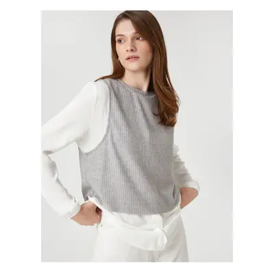 Koton Knitwear Sweater Detailed Shirt Long Sleeve