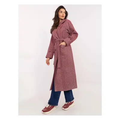 Coat LK-PL-509835.19 burgundy