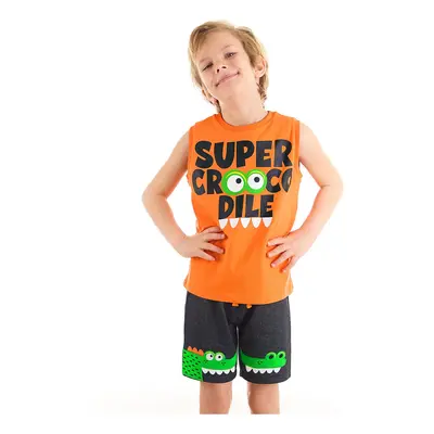 Denokids Crocodile Boy T-shirt Short Set