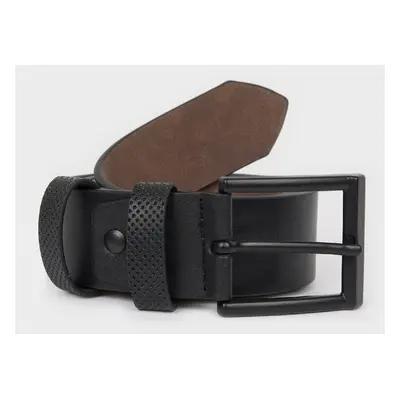 DEFACTO Men's Rectangular Buckle Faux Leather Casual Belt