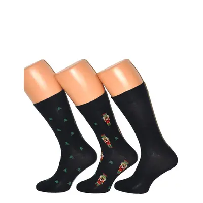 Cornette Premium A48 Christmas socks A'3 navy blue