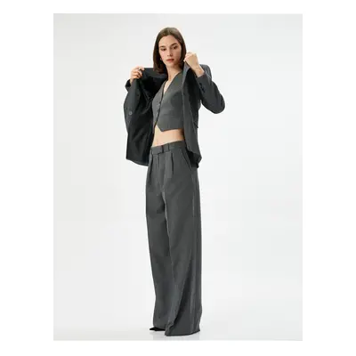 Koton Palazzo Trousers Wide Leg Normal Waist