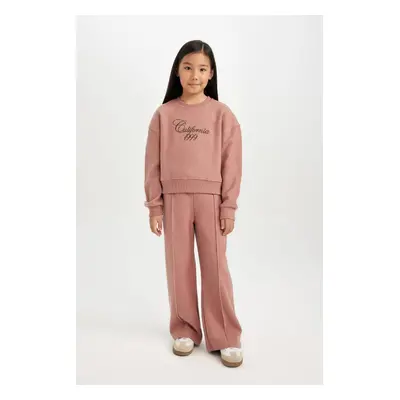 DEFACTO Girl's Wide Leg Wide Leg Elastic Waist Tracksuit Bottom