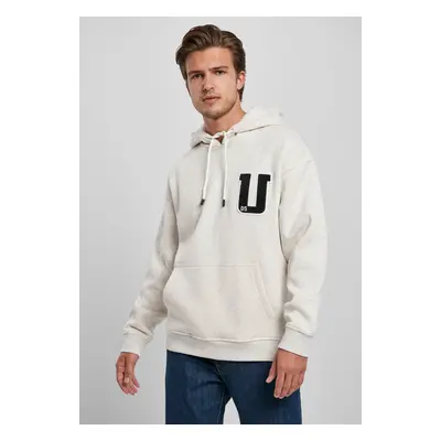 Oversized Frottee Patch Hoody světle šedá