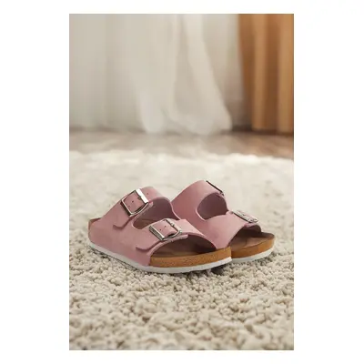 Trendyol Dusty Rose Double Buckled Women's Slippers