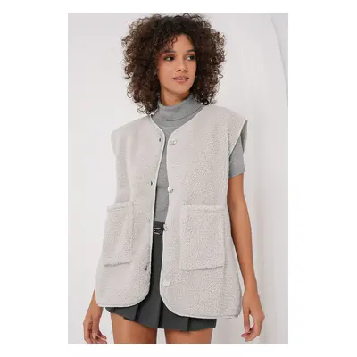 Bigdart Pocket Plush Vest - Gray