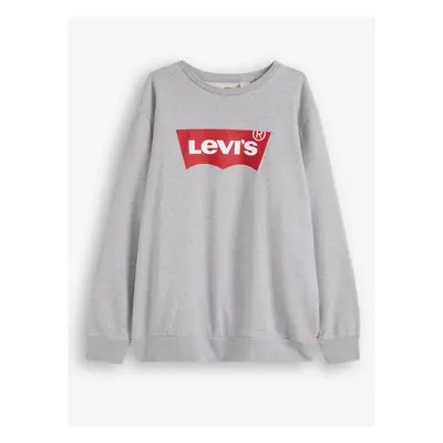 Levi&#39;s Světle šedá pánská žíhaná mikina Levi's® - Pánské