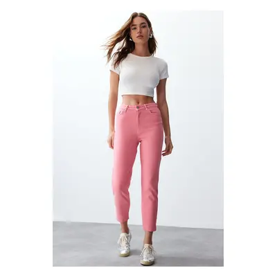 Trendyol Pink High Waist Mom Jeans