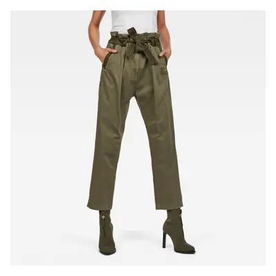 G-STAR Pants - Bronson army paperbag wmn green