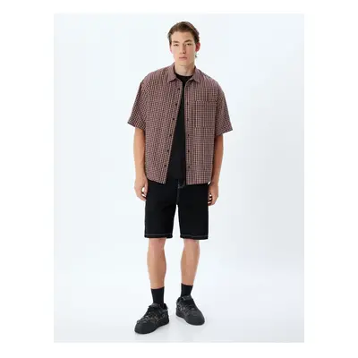 Koton Short Sleeve Shirt Patterned Cotton Blend