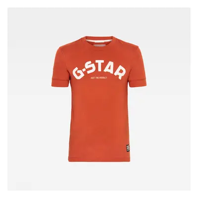 G-STAR T-shirt - Felt Applique Logo Slim R T S\S orange