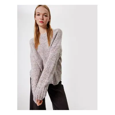 Koton Knitwear Sweater Crew Neck Soft Texture Flecked