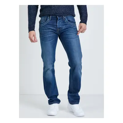 Tmavě modré pánské straight fit džíny Pepe Jeans - Pánské