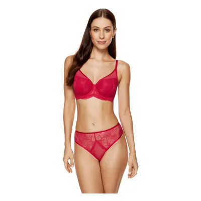 Gorteks Rouge lace padded bra red