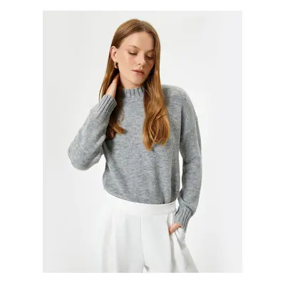 Koton High Collar Knitwear Sweater Long Sleeve Soft Textured