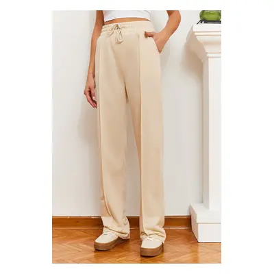 Bianco Lucci Women's Wide Leg Casual Sweatpants