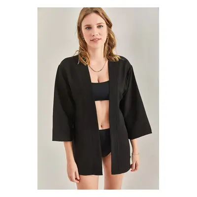 Bianco Lucci Women's Basic Kimono