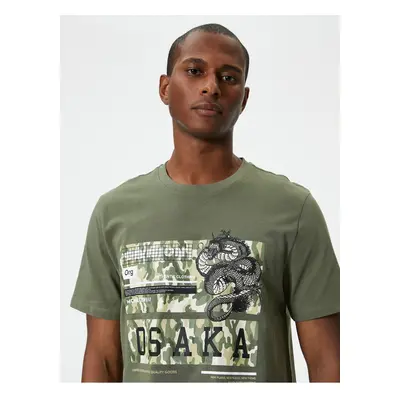 Koton Far East Printed T-Shirt Crew Neck Short Sleeves