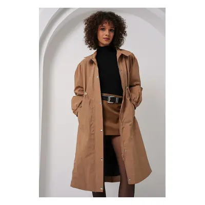 Bigdart Lined Long Trench Coat - Camel