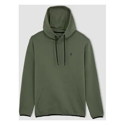 DEFACTO Fit Standard Fit Hooded Printed Heavy Fabric Sweatshirt